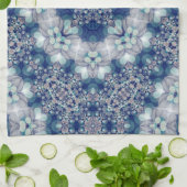 Blaues aquamarines Bohemisches Geschirrtuch (Gefaltet)