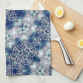 Blaues aquamarines Bohemisches Geschirrtuch (Viertel Falte)