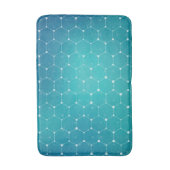 Blaues aquamarines DNA-Muster Badematte (Vorderseite Vertikal)
