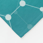 Blaues aquamarines DNA-Muster Fleecedecke (Ecke)