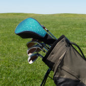 Blaues aquamarines DNA-Muster Golf Headcover (In SItu)