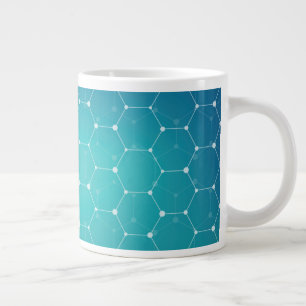 Blaues Aquamarines DNA-Muster Jumbo-Tasse