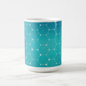 Blaues aquamarines DNA-Muster Kaffeetasse (Mittel)