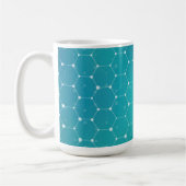 Blaues aquamarines DNA-Muster Kaffeetasse (Links)