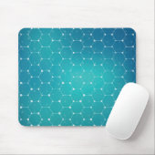 Blaues aquamarines DNA-Muster Mousepad (Mit Mouse)