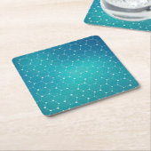 Blaues aquamarines DNA-Muster Rechteckiger Pappuntersetzer (angewinkelt)