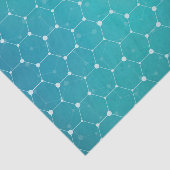 Blaues aquamarines DNA-Muster Seidenpapier (Ausschnitt)