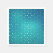 Blaues Aquamarines DNA-Muster Serviette (Vorderseite)