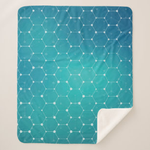 Blaues aquamarines DNA-Muster Sherpadecke