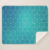 Blaues aquamarines DNA-Muster Sherpadecke (Vorderseite (Horizontal))