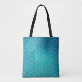 Blaues aquamarines DNA-Muster Tasche (Vorderseite)