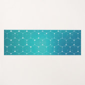 Blaues aquamarines DNA-Muster Yogamatte (Vorderseite (Horizontal))