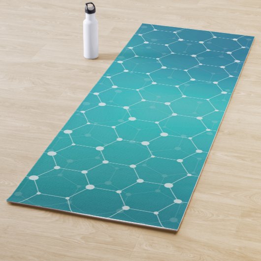 Blaues aquamarines DNA-Muster Yogamatte (Beispiel)