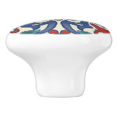 Blaues Aquamarines Rotes Orange Portugiesisches Az Keramikknauf (Seitenansicht)