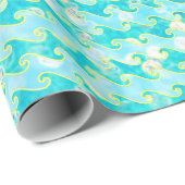 Blaues, Aquamarines Sparkasselmeer-Meerjungwalben- Geschenkpapier (Rolleneckpunkt)