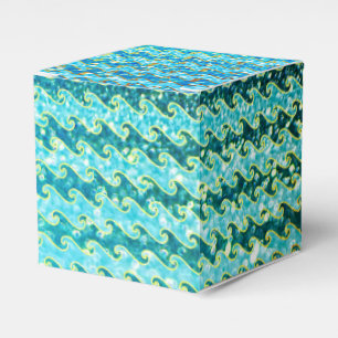Blaues, Aquamarines Sparkasselmeer-Meerjungwalben- Geschenkschachtel