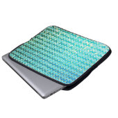 Blaues, Aquamarines Sparkasselmeer-Meerjungwalben- Laptopschutzhülle (Vorne Knopf)