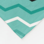 Blaues Aquamarines ZigZag Diagonal Stripe Geometry Fleecedecke (Ecke)