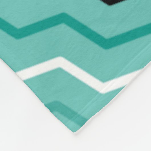 Blaues Aquamarines ZigZag Diagonal Stripe Geometry Fleecedecke (Ecke)