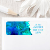 Blaues Aquarell abstraktes Ozeandesign (Insitu)