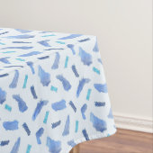 Blaues Aquarell beschmutzt Tischdecke 52" x 70" (Beispiel)