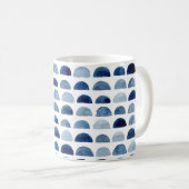 Blaues Aquarell-Design Klassische Tee-Tasse Kaffeetasse (VorderseiteRechts)