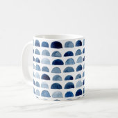 Blaues Aquarell-Design Klassische Tee-Tasse Kaffeetasse (Vorderseite Links)