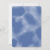 Blaues Aquarell-erste Geburtstags-Einladung Einladung (Rückseite)