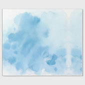 Blaues Aquarell Geschenkpapier (Flach)