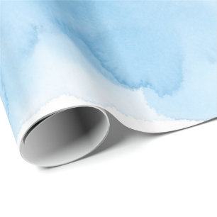 Blaues Aquarell Geschenkpapier