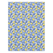 Blaues Aquarell-Limonenmuster Tischdecke (Vorderseite)