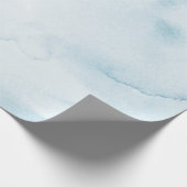 Blaues Aquarell Rustikales Pastellpapier Geschenkpapier (Ecke)