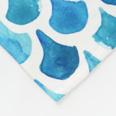 Blaues Aquarell-Skala-Muster Fleecedecke (Ecke)