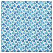 Blaues Aquarell-Skala-Muster Stoff (Muster)