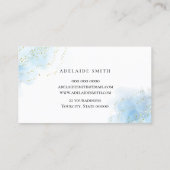 Blaues Aquarellbild Visitenkarte (Rückseite)