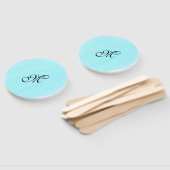 Blaues Aquarellfarben-Monogramm mit Buchstaben in Fächer (Non-assembled)