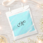 Blaues Aquarellfarben-Monogramm mit Buchstaben in Geschenktütchen (Ausgeschnitten)