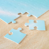 Blaues Aquarellfarben-Monogramm mit Buchstaben in  Puzzle (Seite)