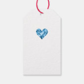 Blaues Aquarellherz für das perfekte Geschenk Geschenkanhänger (Rückseite)