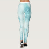 Blaues Aquarellmuster Leggings (Rückseite)