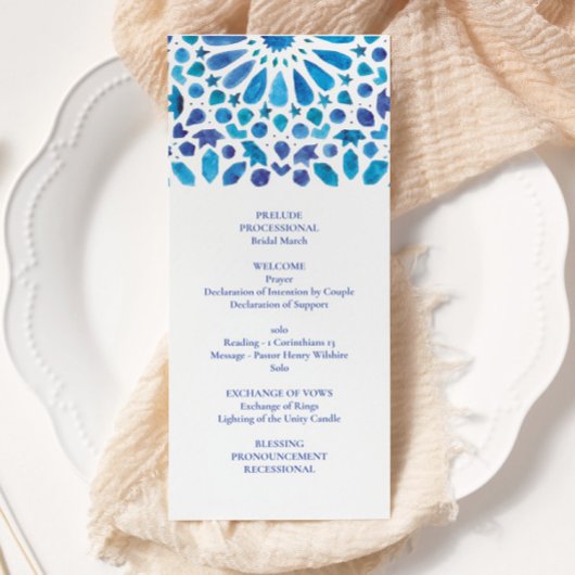 Blaues Aquarellmuster Programm