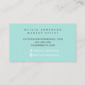 Blaues Aquarellpinsel - Hochladen des Logos Visitenkarte (Rückseite)