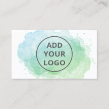 Blaues Aquarellpinsel - Hochladen des Logos