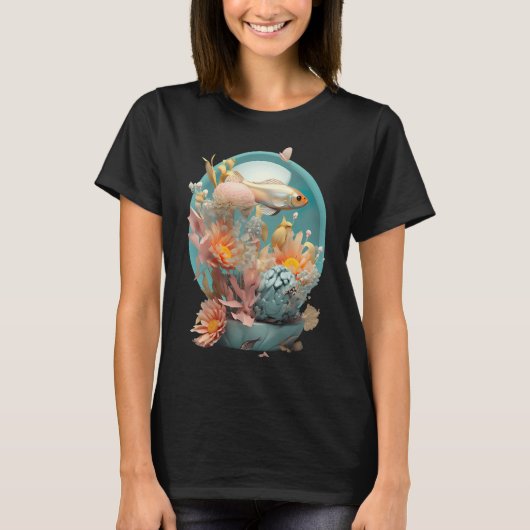 Blaues Aquarium T-Shirt (Vorderseite)