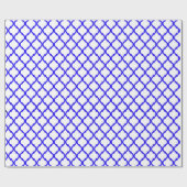 Blaues arabesisches Muster Geschenkpapier (Flach)
