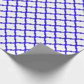 Blaues arabesisches Muster Geschenkpapier (Ecke)