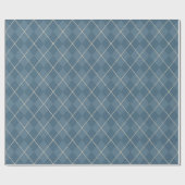 Blaues Argyle-Geschenkpapier Geschenkpapier (Flach)