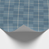 Blaues Argyle-Geschenkpapier Geschenkpapier (Ecke)