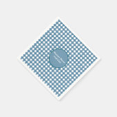 Blaues Argyle-Golf-Muster-Papiertuch Serviette (Ecke)