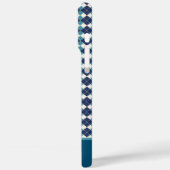 Blaues Argyle Personalisieren  Case-Mate iPhone Hülle (Rückseite / Links)